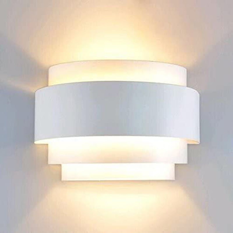 Modern Minimalist Iron Semicircle 1-Light Wall Sconce Lamp