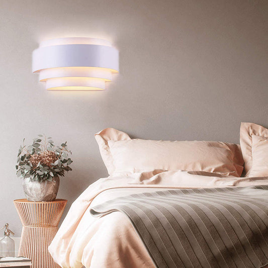 Modern Minimalist Iron Semicircle 1-Light Wall Sconce Lamp