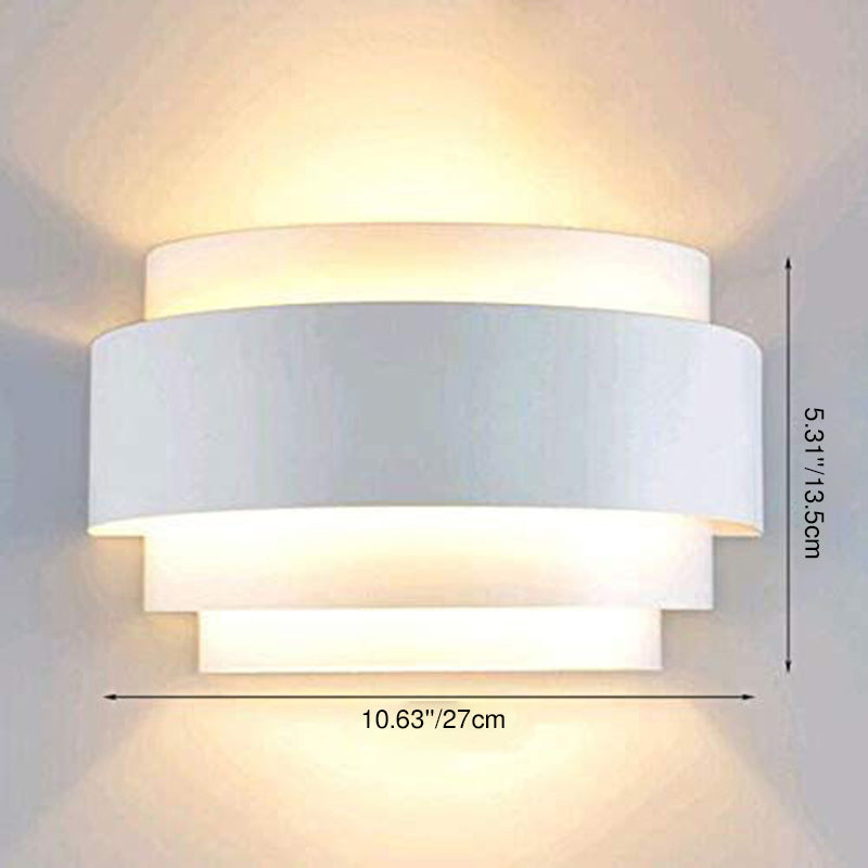 Modern Minimalist Iron Semicircle 1-Light Wall Sconce Lamp