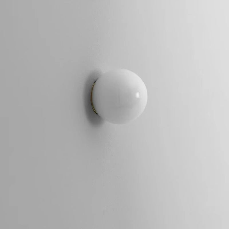 Modern Minimalist Metal Glass Ball 1-Light Wall Sconce Lamp