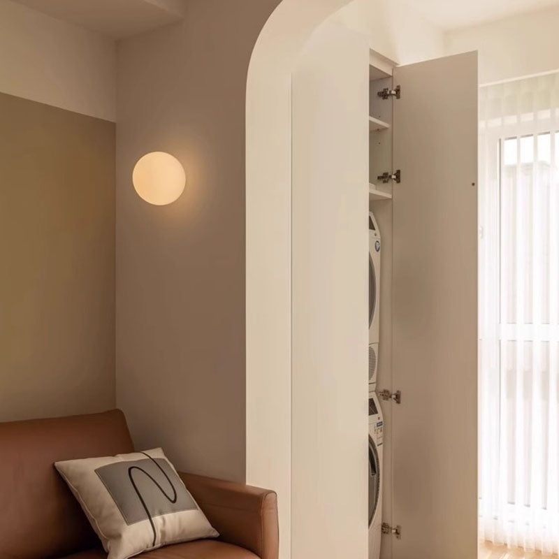 Modern Minimalist Metal Glass Ball 1-Light Wall Sconce Lamp