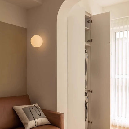 Modern Minimalist Metal Glass Ball 1-Light Wall Sconce Lamp