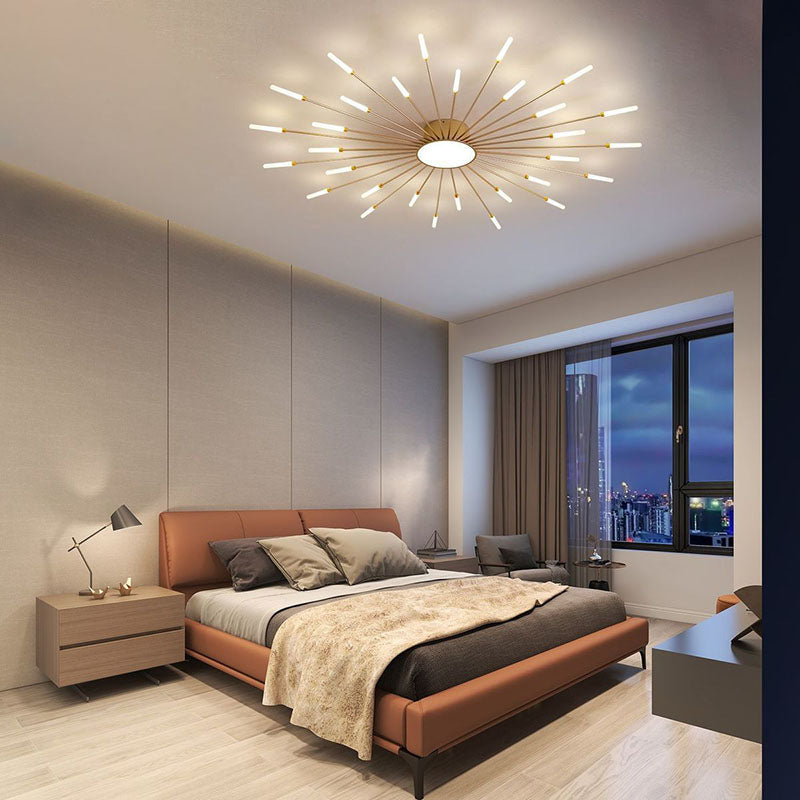 Contemporary Aluminum Iron Ceiling Light