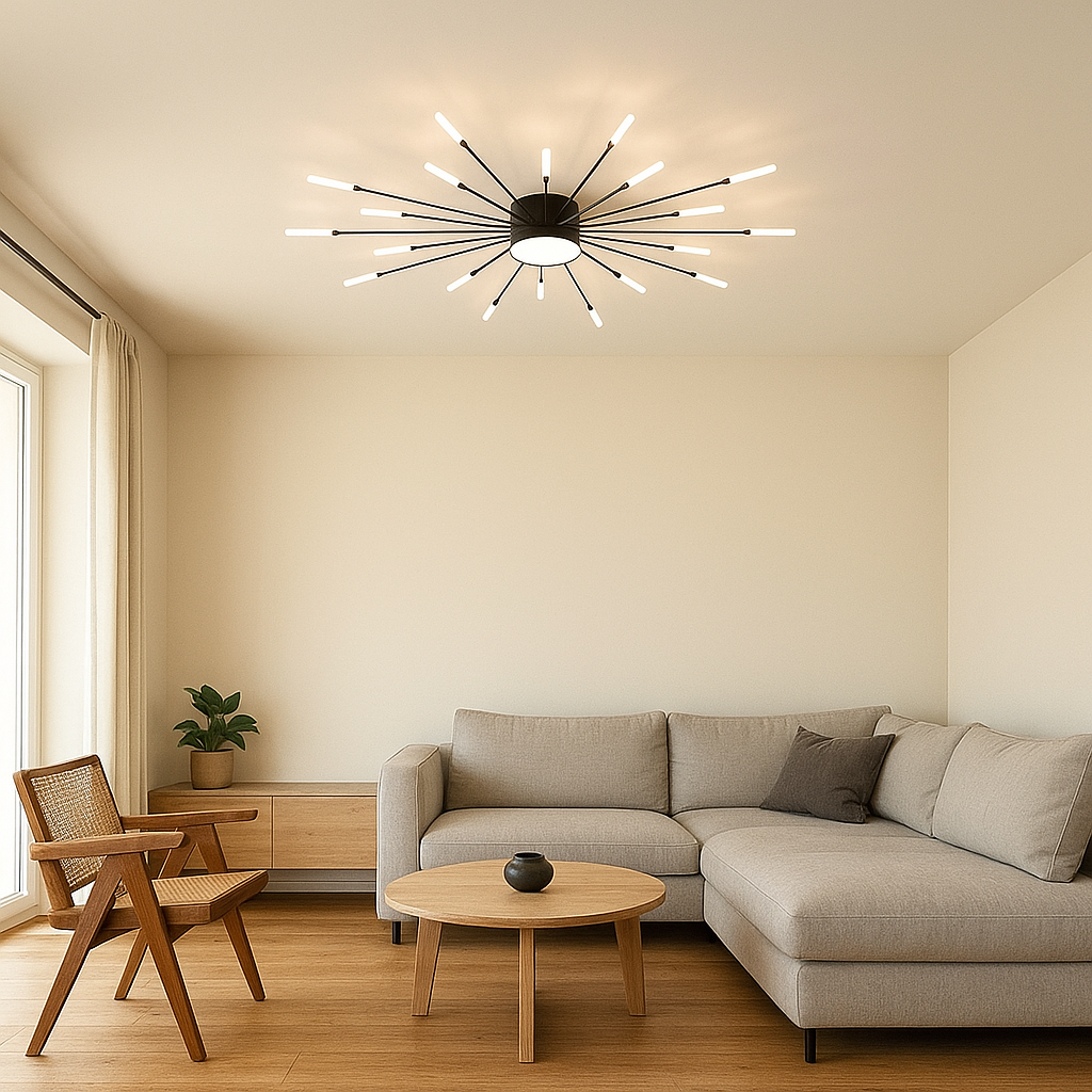 Contemporary Aluminum Iron Ceiling Light