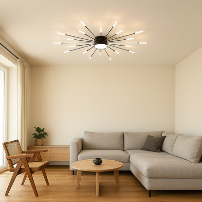 Contemporary Aluminum Iron Ceiling Light