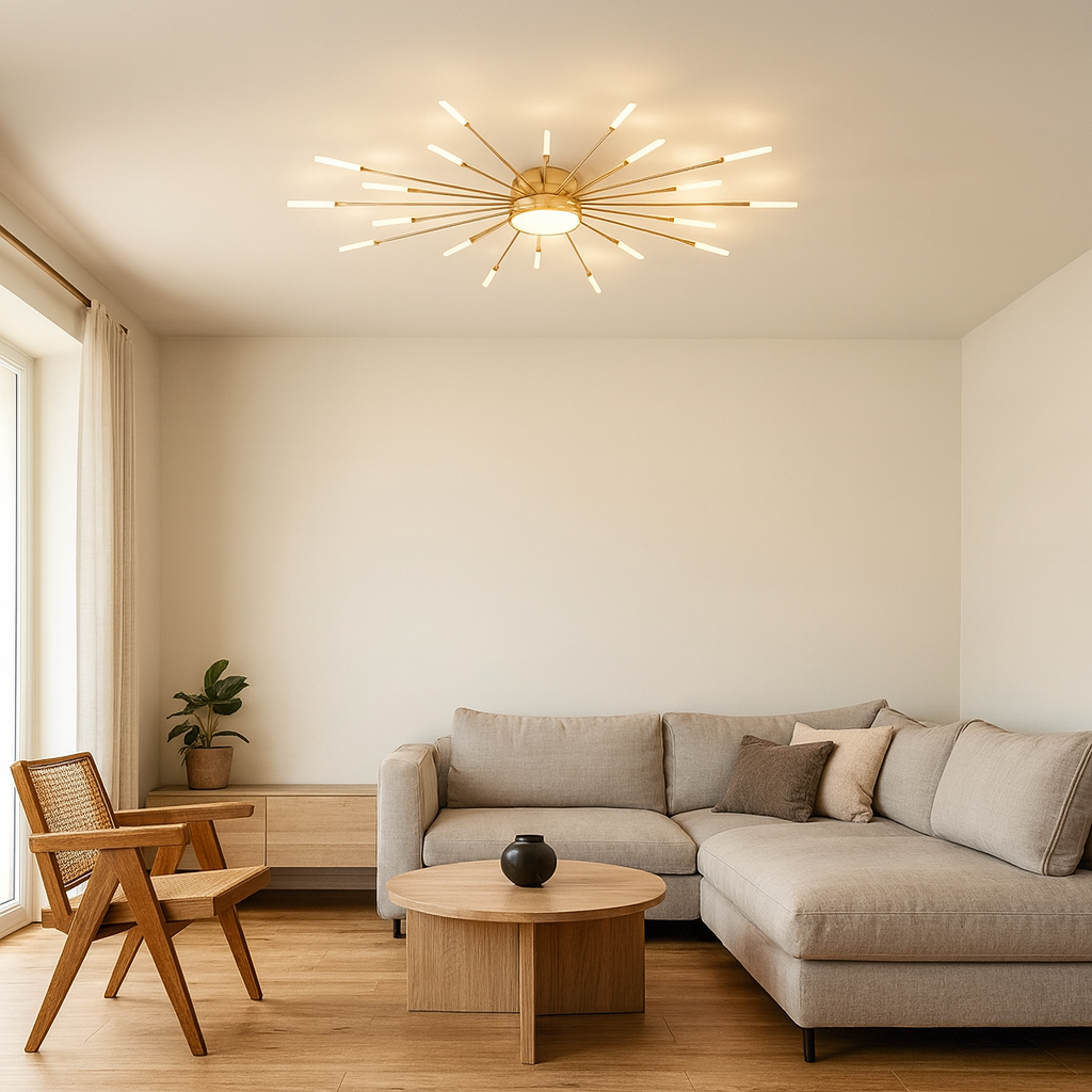 Contemporary Aluminum Iron Ceiling Light