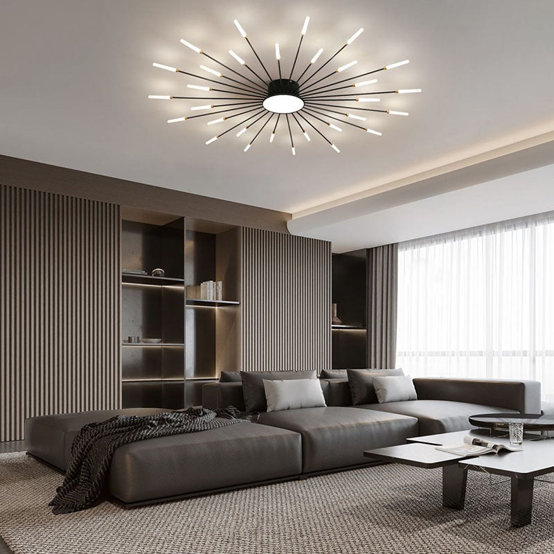 Contemporary Aluminum Iron Ceiling Light