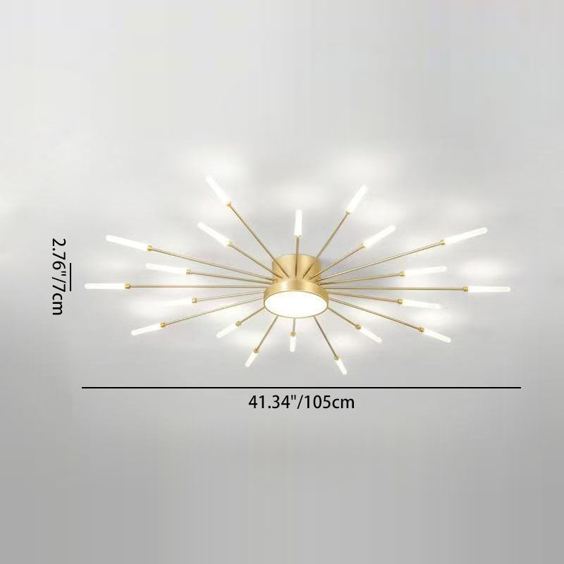 Contemporary Aluminum Iron Ceiling Light