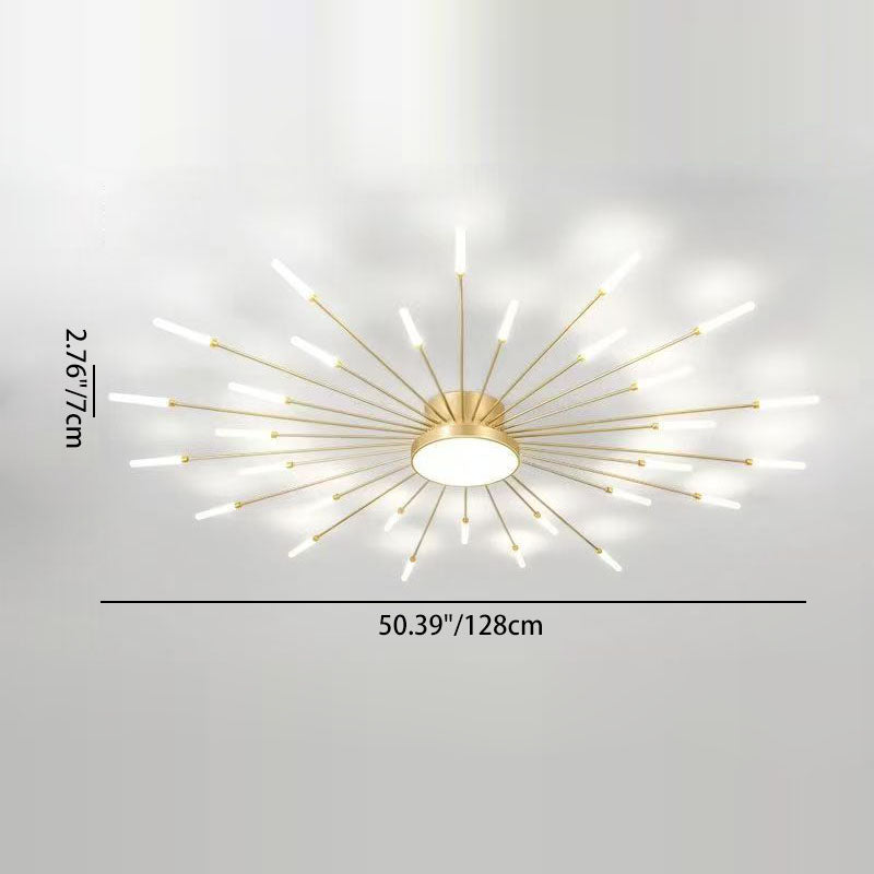 Contemporary Aluminum Iron Ceiling Light