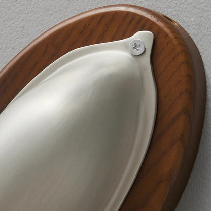 Scandinavian Copper Ash Wood Round 1-Light Wall Sconce Lamp
