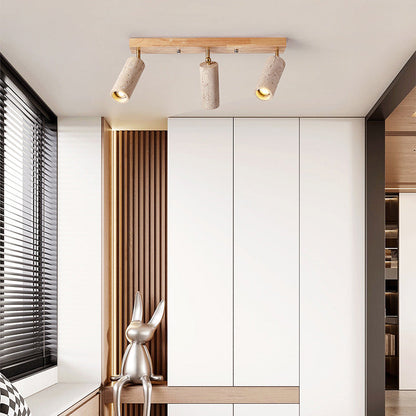 Contemporary Wood Ceiling Light