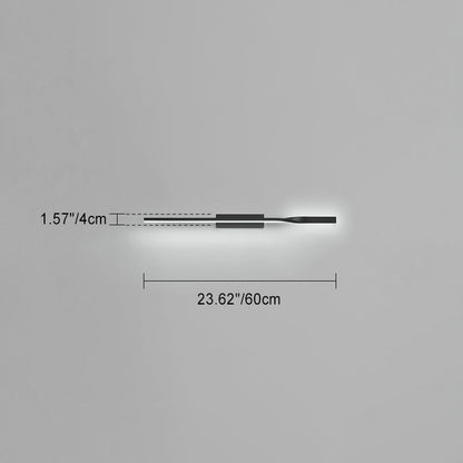 One Long Silicone Iron Aluminum LED Wall Sconce Lamp