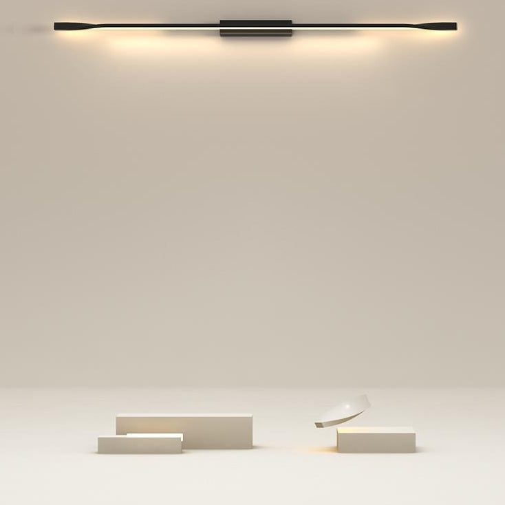 One Long Silicone Iron Aluminum LED Wall Sconce Lamp