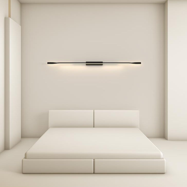 One Long Silicone Iron Aluminum LED Wall Sconce Lamp