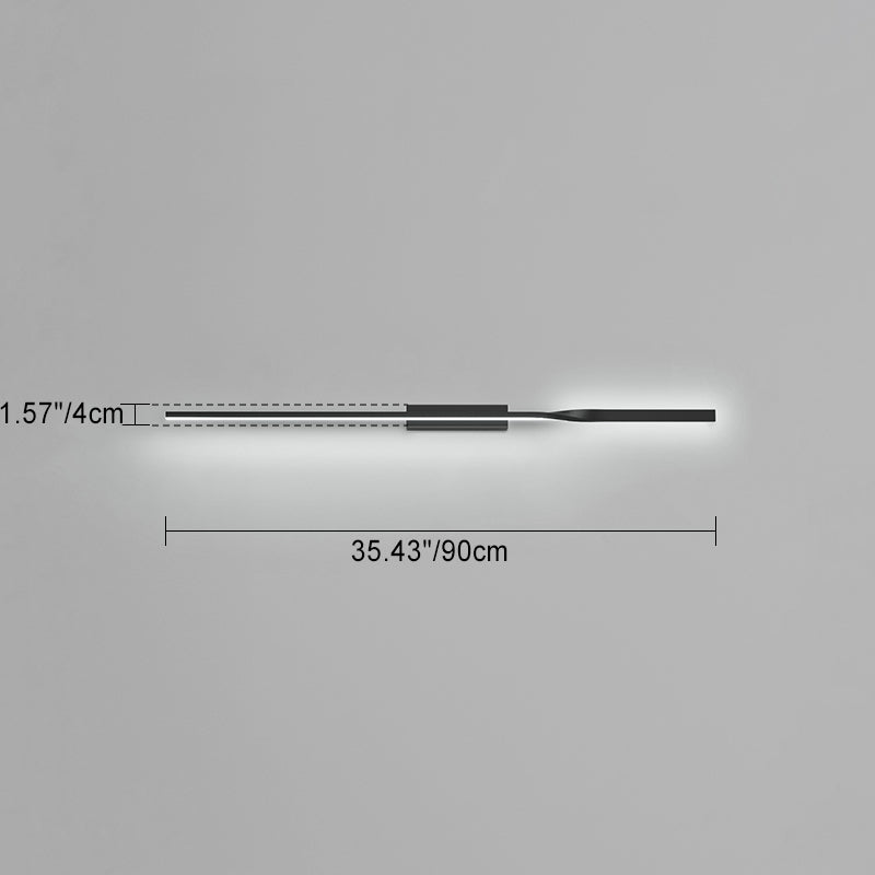 One Long Silicone Iron Aluminum LED Wall Sconce Lamp