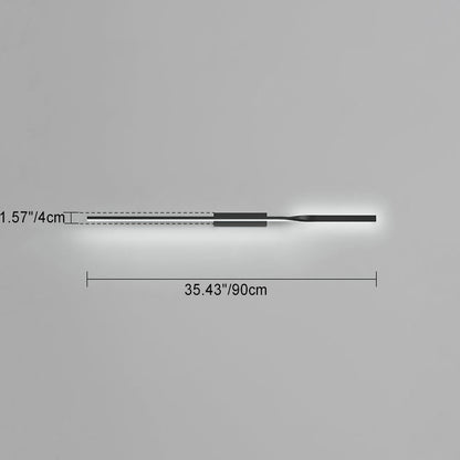 One Long Silicone Iron Aluminum LED Wall Sconce Lamp