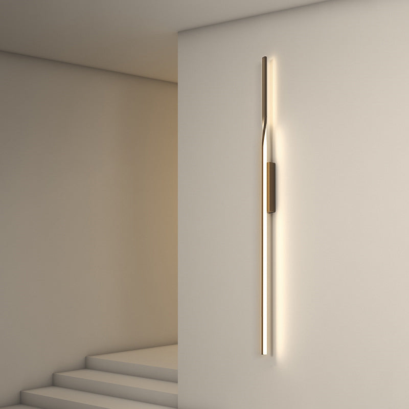 One Long Silicone Iron Aluminum LED Wall Sconce Lamp