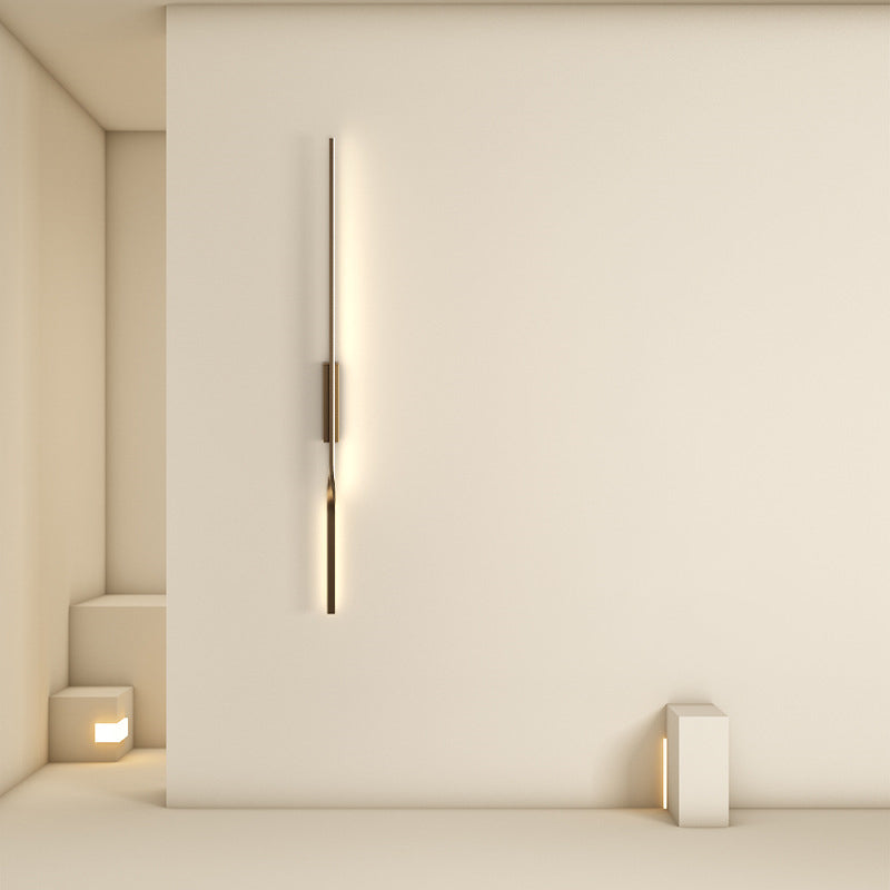 One Long Silicone Iron Aluminum LED Wall Sconce Lamp