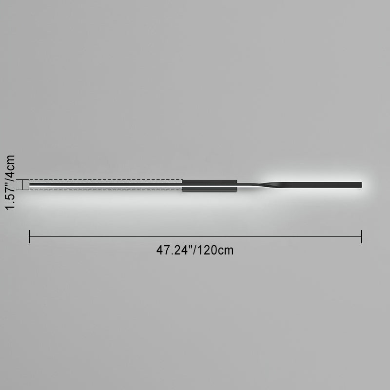 One Long Silicone Iron Aluminum LED Wall Sconce Lamp
