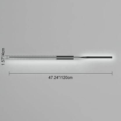 One Long Silicone Iron Aluminum LED Wall Sconce Lamp