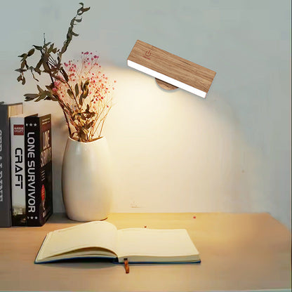 Modern Minimalist Rectangle Wood LED Wall Sconce Lamp