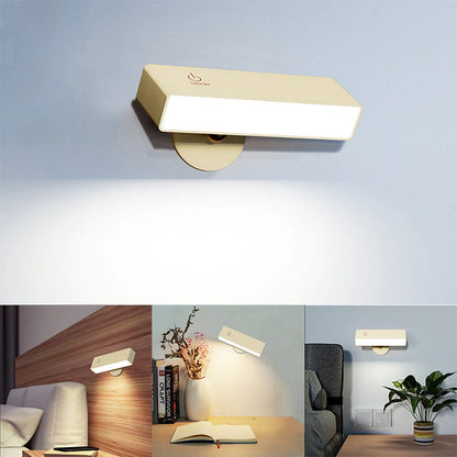 Modern Minimalist Rectangle Wood LED Wall Sconce Lamp