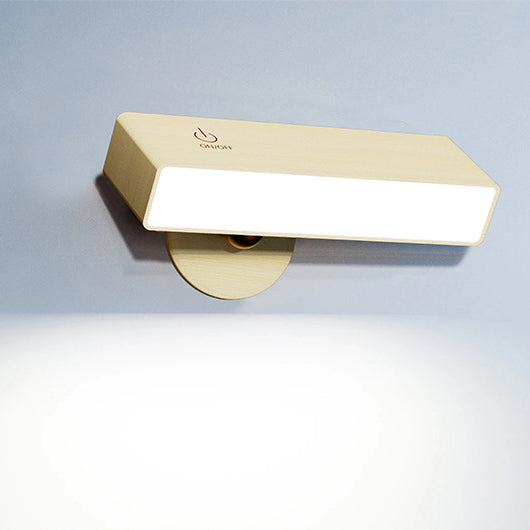Modern Minimalist Rectangle Wood LED Wall Sconce Lamp