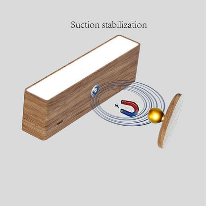 Modern Minimalist Rectangle Wood LED Wall Sconce Lamp