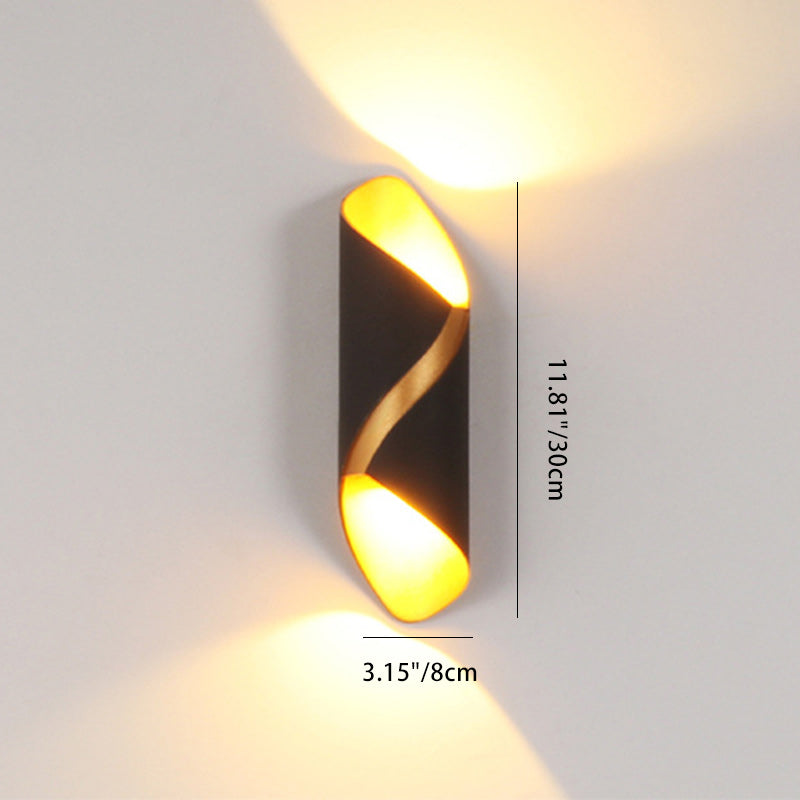 Modern Minimalist Curved PC Aluminum LED Wall Sconce Lamp