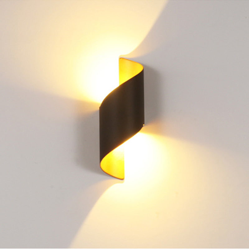 Modern Minimalist Curved PC Aluminum LED Wall Sconce Lamp