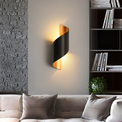 Modern Minimalist Curved PC Aluminum LED Wall Sconce Lamp