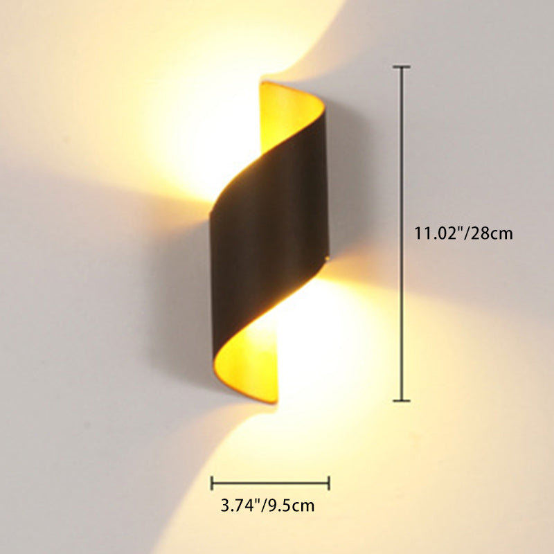 Modern Minimalist Curved PC Aluminum LED Wall Sconce Lamp
