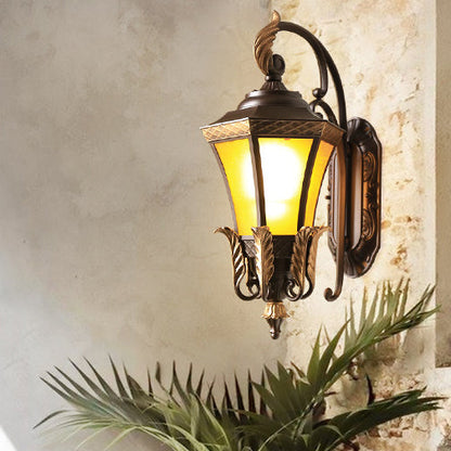 Scandinavian Curve Glass Aluminum 1-Light Wall Sconce Lamp