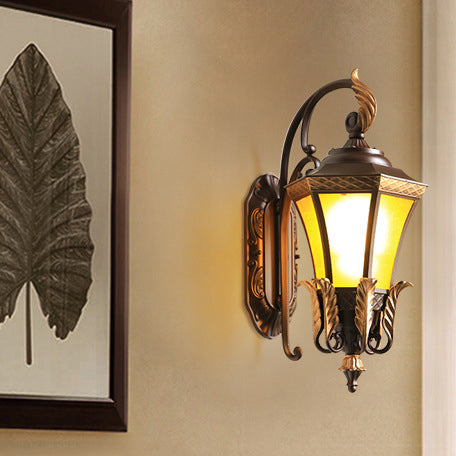 Scandinavian Curve Glass Aluminum 1-Light Wall Sconce Lamp