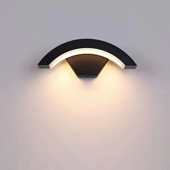 Modern Minimalist Curved Bent Aluminum LED Wall Sconce Lamp