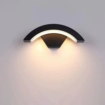 Modern Minimalist Curved Bent Aluminum LED Wall Sconce Lamp