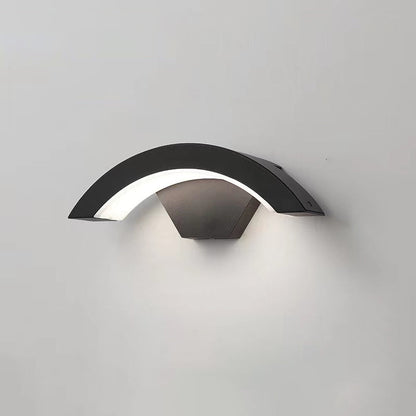 Modern Minimalist Curved Bent Aluminum LED Wall Sconce Lamp