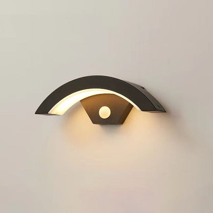 Modern Minimalist Curved Bent Aluminum LED Wall Sconce Lamp