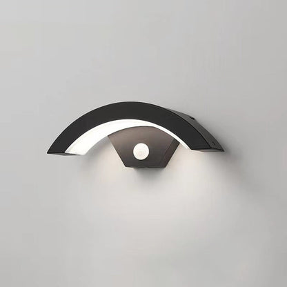 Modern Minimalist Curved Bent Aluminum LED Wall Sconce Lamp