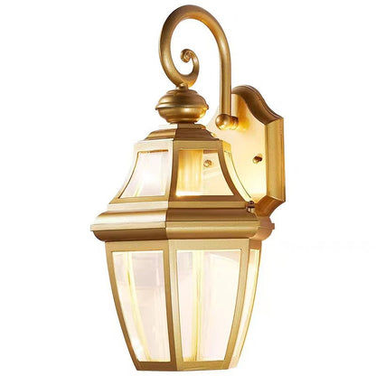 Round Waterproof Glass Hardware 1-Light Wall Sconce Lamp