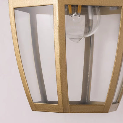 Round Waterproof Glass Hardware 1-Light Wall Sconce Lamp