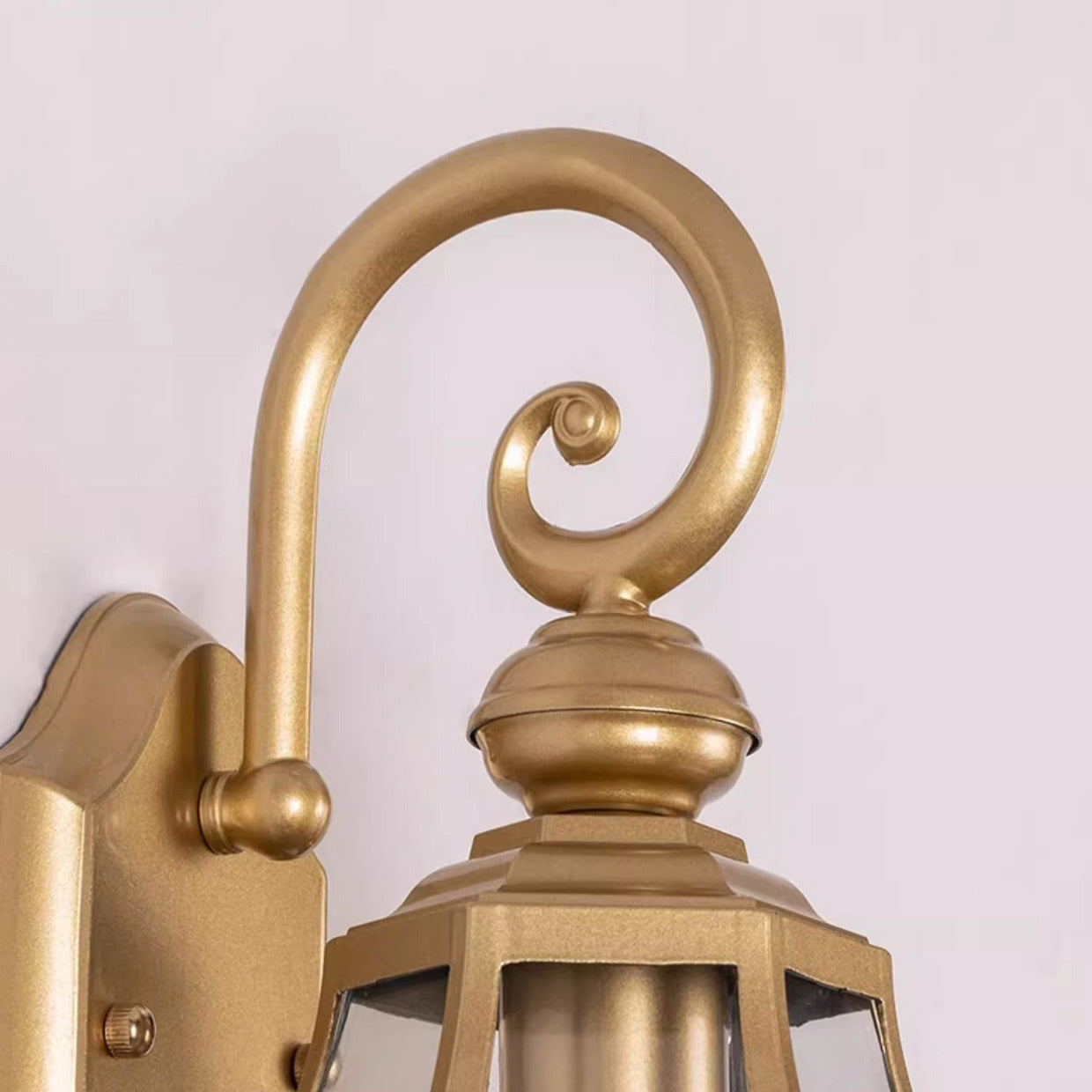Round Waterproof Glass Hardware 1-Light Wall Sconce Lamp