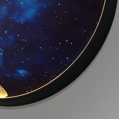 Deco Round Resin Aluminum Hardware LED Wall Sconce Lamp