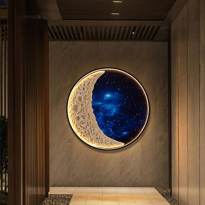 Deco Round Resin Aluminum Hardware LED Wall Sconce Lamp