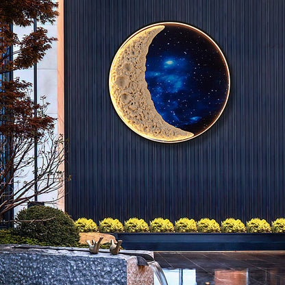 Deco Round Resin Aluminum Hardware LED Wall Sconce Lamp