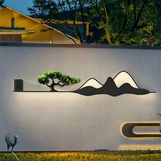 Chinese Tree Acrylic Silicone Aluminum LED Wall Sconce Lamp