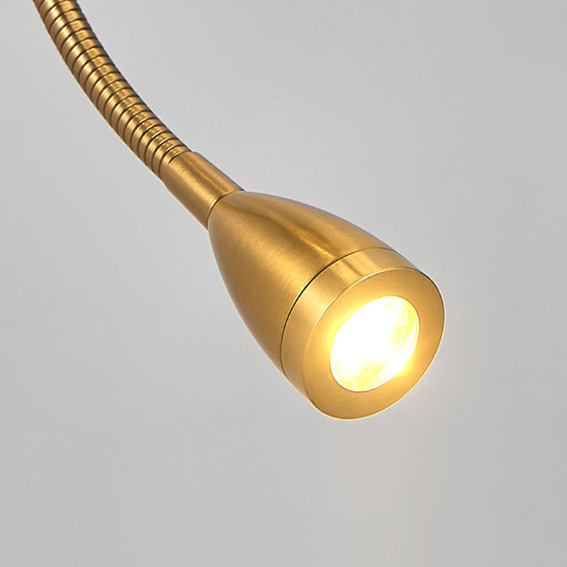 Round Column Fabric Iron 1-Light Wall Sconce Lamp