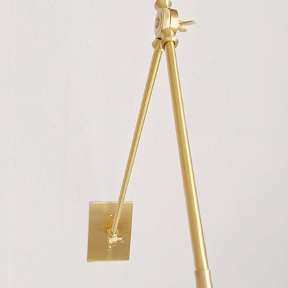 Foldable Cone Aluminum Brass 1-Light Wall Sconce Lamp