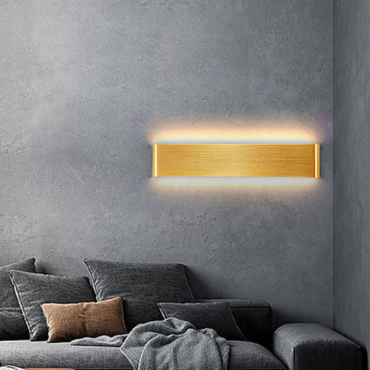 Minimalist Rectangle Acrylic Aluminum LED Wall Sconce Lamp