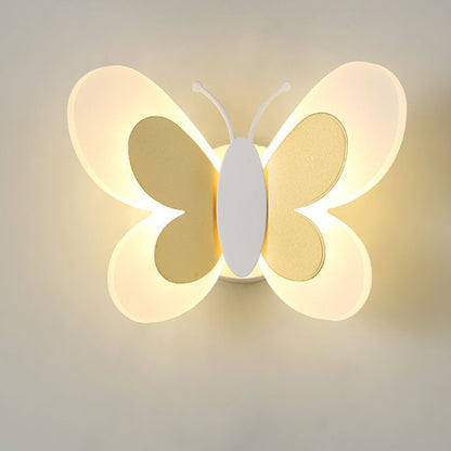 Art Deco Butterfly Shape Acrylic Iron LED Wall Sconce Lamp